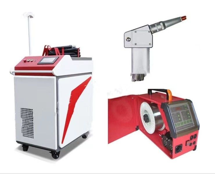 OEM 8 मीटर हैंडहेल्ड लेजर वेल्डर 1000W वाटर कूलिंग डबल पेंडुलम